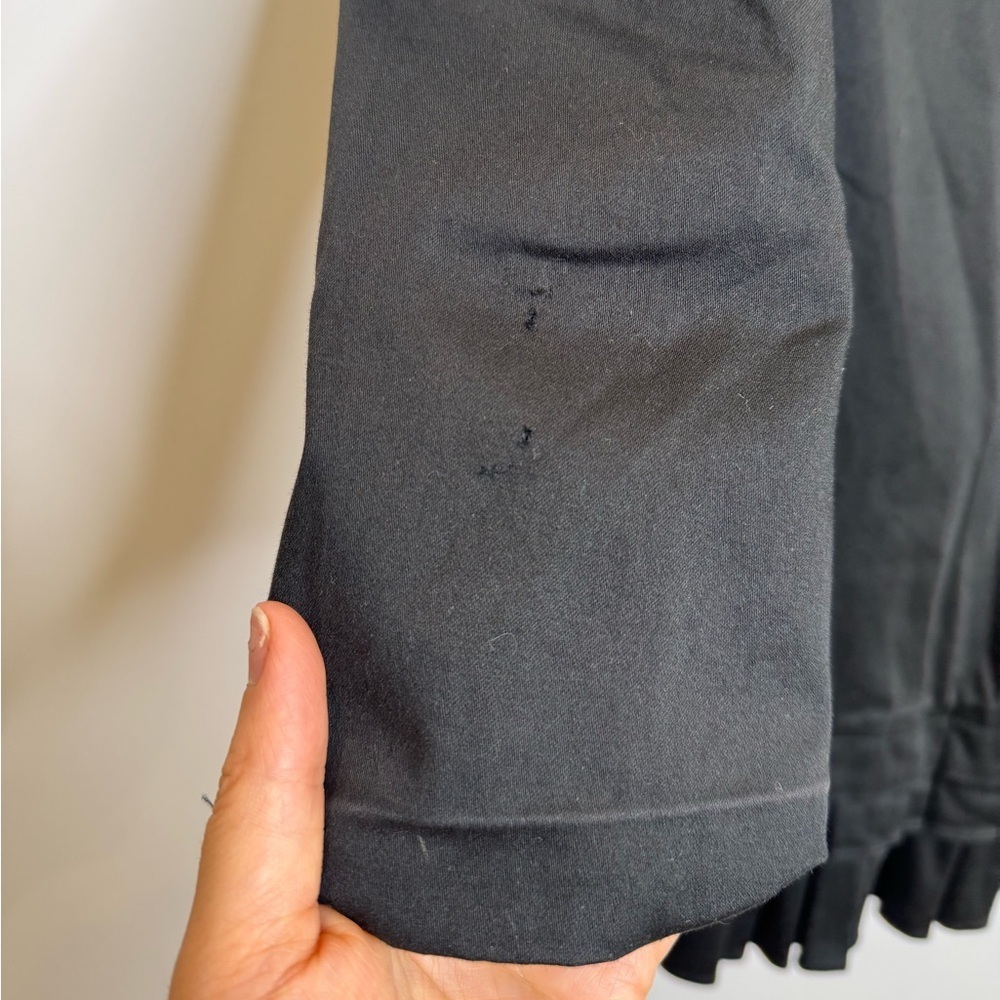 Joseph Ribkoff lagenlook artsy Black Pleated Hem Trench Coat - Picture 6 of 10
